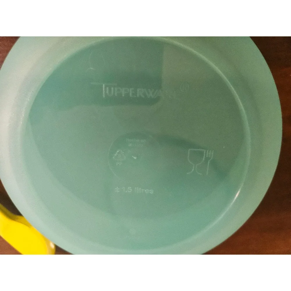 Tupperware Salad Bowl Set Unisex OS Teal Lime On-The-Go Lunch Container Utensils